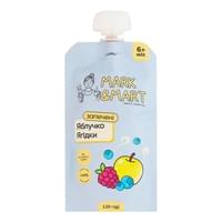 Пюре фруктове Mark&Mart Запечене яблучко і ягідки без цукру гомогенізоване стерильне 120 г