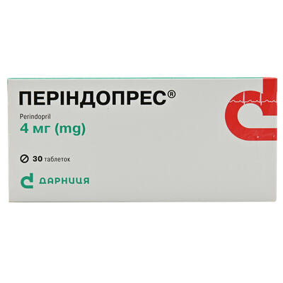 Періндопрес таблетки по 4 мг №30 (3 блістери х 10 таблеток)