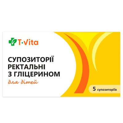 Гліцеринові T.Vita супозиторії ректал. для дітей по 880 мг №5 (блістер)