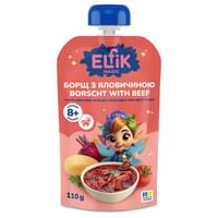 Купити Пюре овочево-м'ясне Elfik Magic Борщ з яловичиною 110 г Пюре овочево-м'ясне Elfik Magic Борщ з яловичиною 110 г
