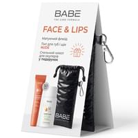 Набор косметический Babe Laboratorios Face and Lips nude флюид для лица 50 мл + тинт для губ 20 мл + чехол для очков