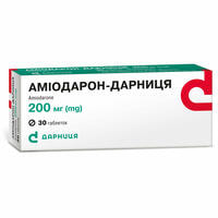 Аміодарон-Дарниця таблетки по 200 мг №30 (3 блістери х 10 таблеток)
