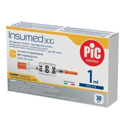 Шприц инсулиновый Insumed с иглой 30G 1 мл 30 шт