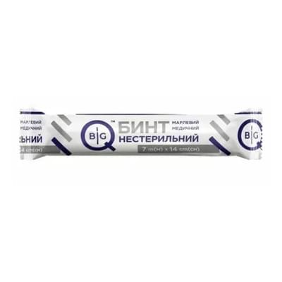 Бинт марлевий BigQ нестерильний 14 см х 7 м