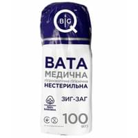 Вата медична BigQ нестерильна гігроскопічна зиг-заг 100 г