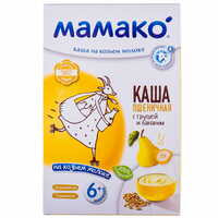 Каша молочная Мамако Пшеничная с грушей и бананом на козьем молоке с 6-ти месяцев 200 г