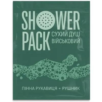 Душ сухий військовий ShowerPack (ШуерПак) рукавичка пінна + рушник 1 шт.