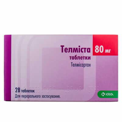 Телміста таблетки по 80 мг №28 (4 блістери х 7 таблеток)