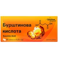Купить Янтарная кислота Solution Pharm таблетки №80 (8 блистеров х 10 таблеток) Янтарная кислота Solution Pharm таблетки №80 (8 блистеров х 10 таблеток)