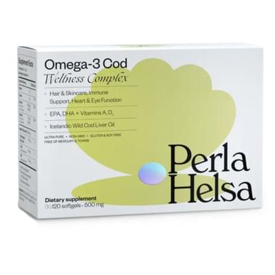 Perla Helsa Омега-3 из печени трески с витаминами А и D3 капсулы №120 (банка)