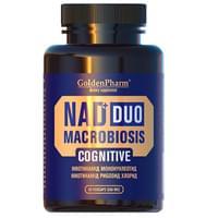 NAD+ DUO Golden Pharm Довголіття та підтримка нервової системи капсули №60 (флакон)