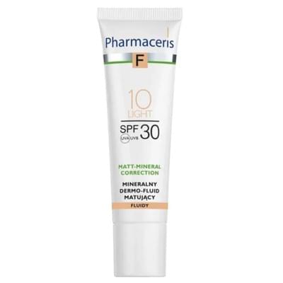 Флюид для лица Pharmaceris F SPF 30 минеральный матирующий тон 10 Light светлый 30 мл