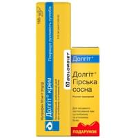 Набор Долгит крем 50 мг/г по по 150 г (туба) + Долгит Горная сосна раствор накож. по 100 мл (флакон)