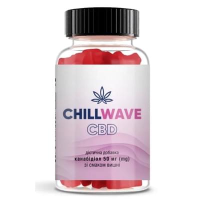 CBD ChillWave Канабідіол зі смаком вишні пастилки жув. по 50 мг №30 (флакон)