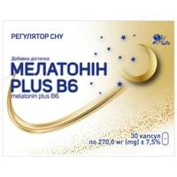 Купити Мелатонін Plus B6 капсули №30 (3 блістери х 10 капсул) Мелатонін Plus B6 капсули №30 (3 блістери х 10 капсул)