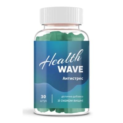 HealthWave Антистресс со вкусом вишни пастилки жев. №30 (флакон)