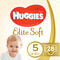 Подгузники Huggies Elite Soft размер 5, 12-22 кг, 28 шт.