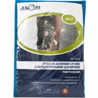 Ортез на коленный сустав Алком 4033 с полицентричными шарнирами универсальный черный размер 1