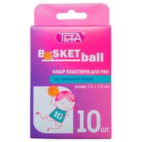 Купити Пластир бактерицидний Teta набір для ран Basketball на тканинній основі 1,9 см х 7,2 см 10 шт. Пластир бактерицидний Teta набір для ран Basketball на тканинній основі 1,9 см х 7,2 см 10 шт.