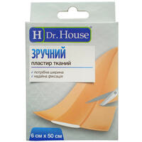Пластырь медицинский Dr. House на тканевой основе 6 см х 50 см 1 шт.