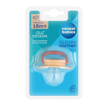 Пустышка силиконовая Canpol Toys 23/258_pin2 анатомическая от 18 месяцев розовая