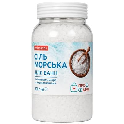 Соль морская для ванн Профи Фарм 500 г (банка)