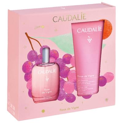 Набор CAUDALIE (Кадали) Rose des Vignes 50 mL Set - Xmas 2026 Гель для душа Rose de vigne 200 мл + Rose de Vigne Энергетическая туалетная вода 50 мл