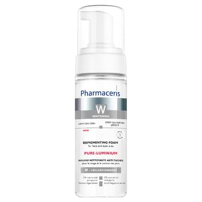 Пена для лица и кожи вокруг глаз Pharmaceris W Pure-Luminium очищающая отбеливающая 150 мл