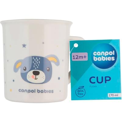 Кружка детская Canpol 4/413_blu2 Cute Animals Мишка пластиковая голубая 170 мл