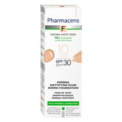 Флюид для лица PHARMACERIS (Фармацерис) F дермо-тонал минеральный, матирующий SPF 30 тон 10 светлый 30 мл