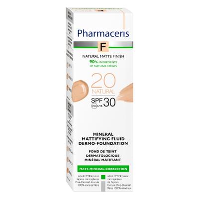 Флюїд для обличчя PHARMACERIS (Фармацеріс) F дермо-тонал мінеральний, матуючий SPF 30 тон 20 натуральний 30 мл