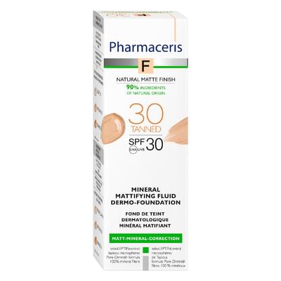 Флюид для лица PHARMACERIS (Фармацерис) F дермо-тонал минеральный, матирующий SPF 30 тон 30 загорелый 30 мл