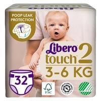 Подгузники Libero Touch размер 2, 3-6 кг, 32 шт.