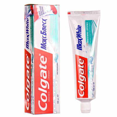 Зубна паста Colgate МаксБлиск Кристальна м`ята з відбілюючими пластинами 100 мл