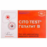 Тест Cito Test Гепатит В для диагностики вирусного гепатита В для самоконтроля 1 шт.