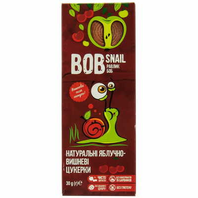 Конфеты Bob Snail Улитка Боб натуральные яблочно-вишневые 30 г