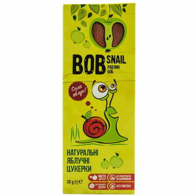 Конфеты Bob Snail Улитка Боб натуральные яблочные 30 г