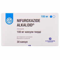 Ніфуроксазид Алкалоїд капсули по 100 мг №30 (3 блістери х 10 капсул)