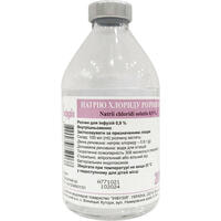 Натрію хлорид розчин д/інф. 0,9% по 200 мл (пляшка)