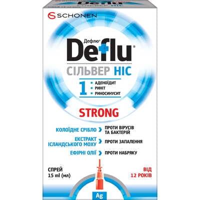 Дефлю Сільвер Ніс Стронг спрей назал. по 15 мл (флакон)