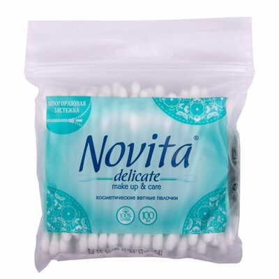 Ватные палочки Novita Delicate 100 шт.