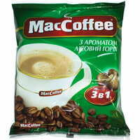 Напиток кофейный Maccoffee 3 в 1 с ароматом лесной орех в пакетик по 18 г 20 шт.