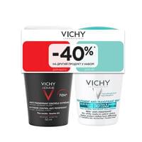 Промо-набор Vichy Deo дезодорант шариковый мужской + женский 50 мл 2 шт.