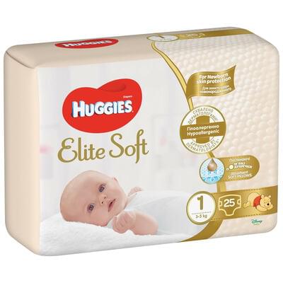 Підгузки Huggies Elite Soft розмір 1, 3-5 кг, 25 шт.