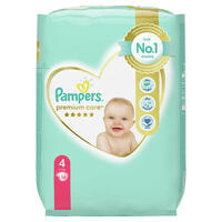 Підгузки Pampers Premium Care Maxi розмір 4, 9-14 кг, 18 шт.