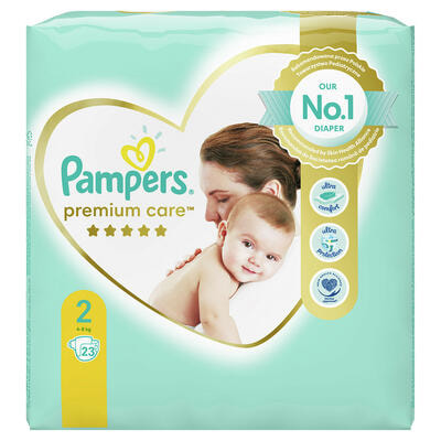 Підгузки Pampers Premium Care Mini розмір 2, 4-8 кг, 23 шт.