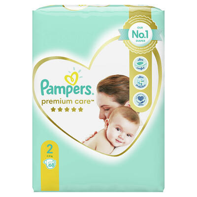 Підгузки Pampers Premium Care Mini розмір 2, 4-8 кг, 68 шт.