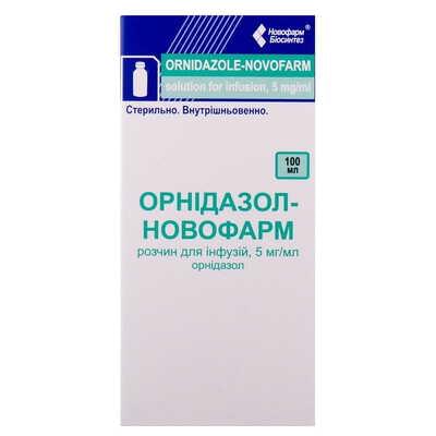 Орнидазол-Новофарм раствор д/инф. 5 мг/мл по 100 мл (флакон)