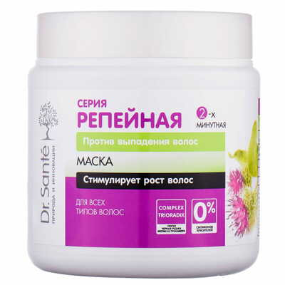 Маска для волосся Dr.Sante Реп'яхова серія проти випадання волосся 500 мл