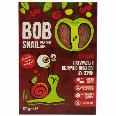 Конфеты Bob Snail Улитка Боб натуральные яблочно-вишневые 120 г